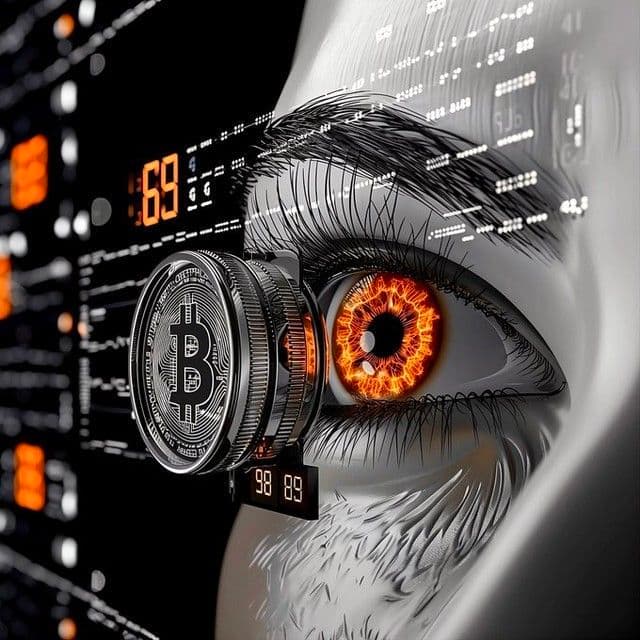 Ilustração de inteligência artificial monitorando operações